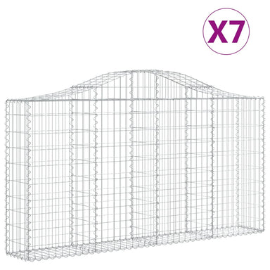 Schanskorven 7 St Gewelfd 200X30X100/120 Cm Ijzer 200 x 30 x 100/120 cm