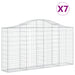 Schanskorven 7 St Gewelfd 200X30X100/120 Cm Ijzer 200 x 30 x 100/120 cm