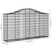 Schanskorven 7 St Gewelfd 200X30X100/120 Cm Ijzer 200 x 30 x 100/120 cm