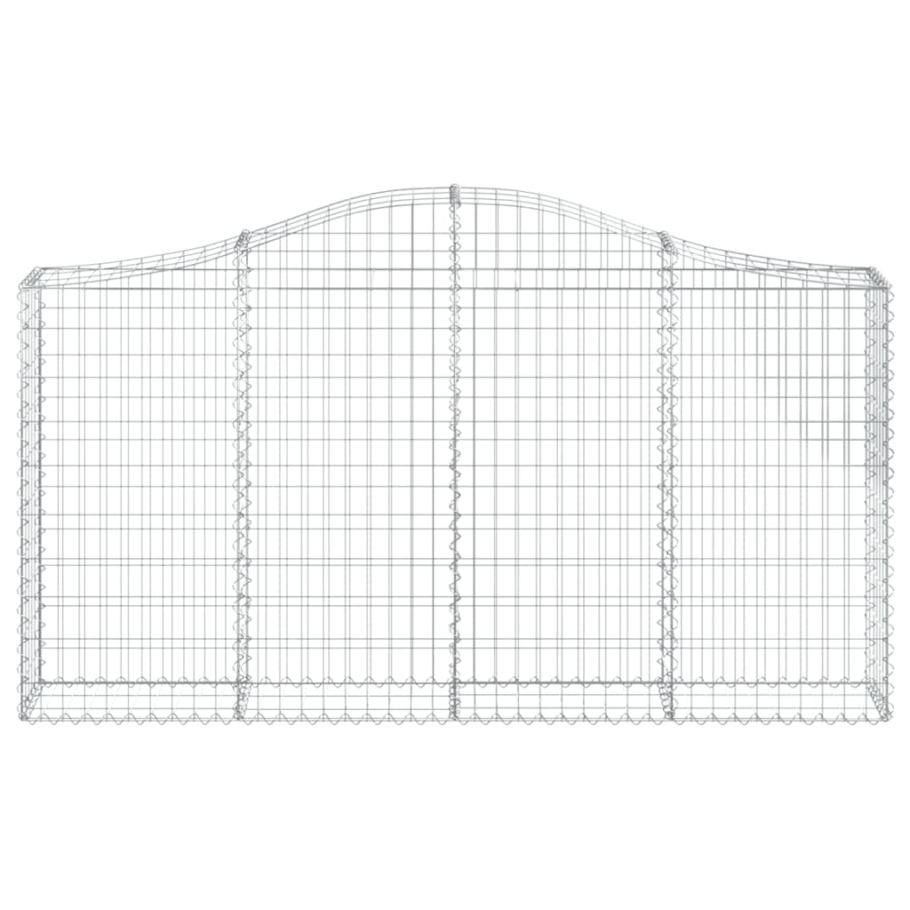 Schanskorven 8 St Gewelfd 200X30X100/120 Cm Ijzer 200 x 30 x 100/120 cm