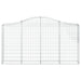 Schanskorven 8 St Gewelfd 200X30X100/120 Cm Ijzer 200 x 30 x 100/120 cm