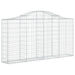 Schanskorven 12 St Gewelfd 200X30X100/120 Cm Ijzer 200 x 30 x 100/120 cm