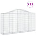 Schanskorven 13 St Gewelfd 200X30X100/120 Cm Ijzer 200 x 30 x 100/120 cm