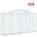 Schanskorven 18 St Gewelfd 200X30X100/120 Cm Ijzer 200 x 30 x 100/120 cm