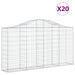 Schanskorven 20 St Gewelfd 200X30X100/120 Cm Ijzer 200 x 30 x 100/120 cm