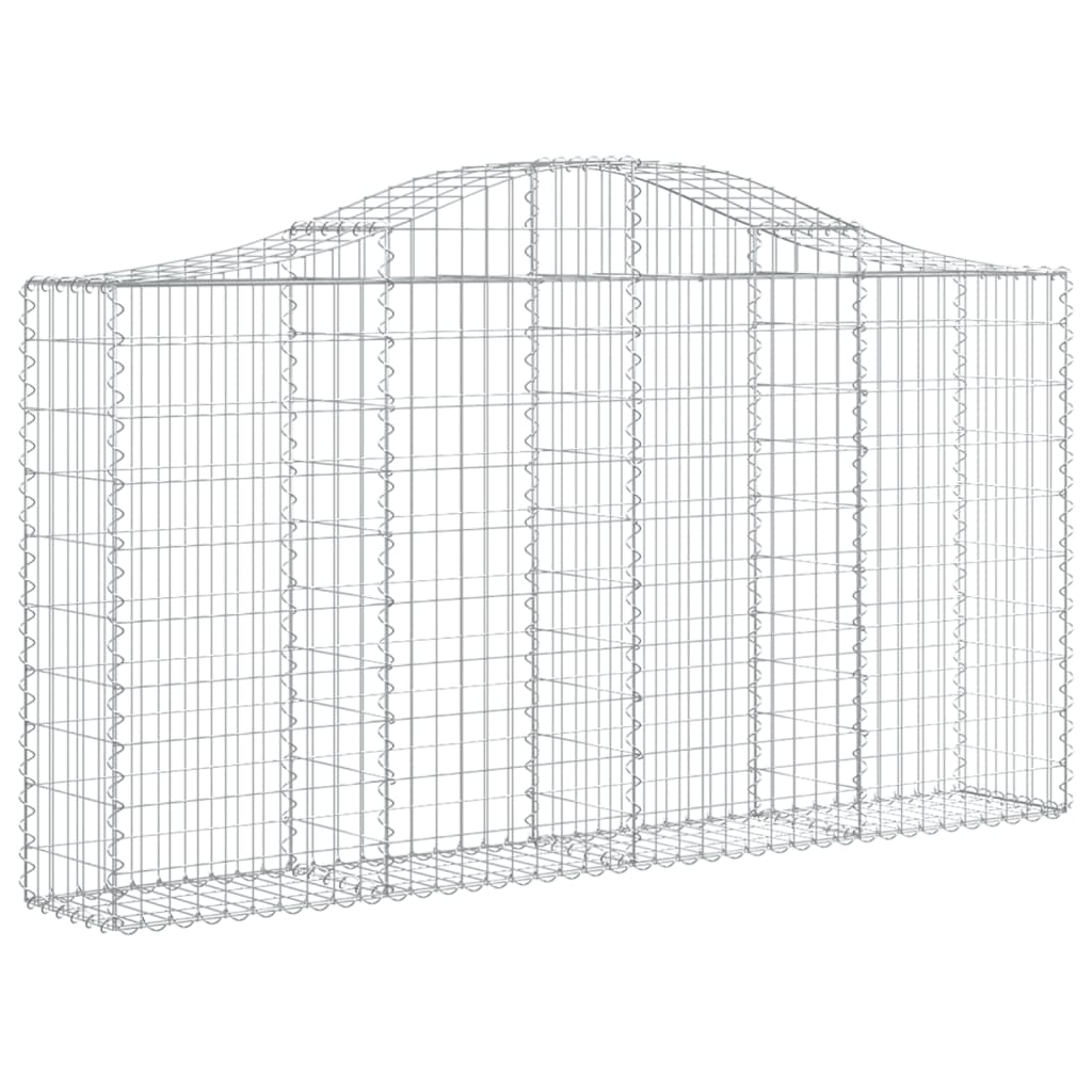 Schanskorven 20 St Gewelfd 200X30X100/120 Cm Ijzer 200 x 30 x 100/120 cm
