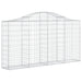 Schanskorven 20 St Gewelfd 200X30X100/120 Cm Ijzer 200 x 30 x 100/120 cm
