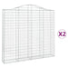 Schanskorven 2 St Gewelfd 200X30X180/200 Cm Ijzer 200 x 30 x 180/200 cm
