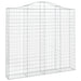 Schanskorven 2 St Gewelfd 200X30X180/200 Cm Ijzer 200 x 30 x 180/200 cm