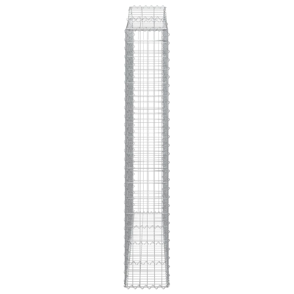 Schanskorven 2 St Gewelfd 200X30X180/200 Cm Ijzer 200 x 30 x 180/200 cm