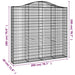 Schanskorven 2 St Gewelfd 200X30X180/200 Cm Ijzer 200 x 30 x 180/200 cm