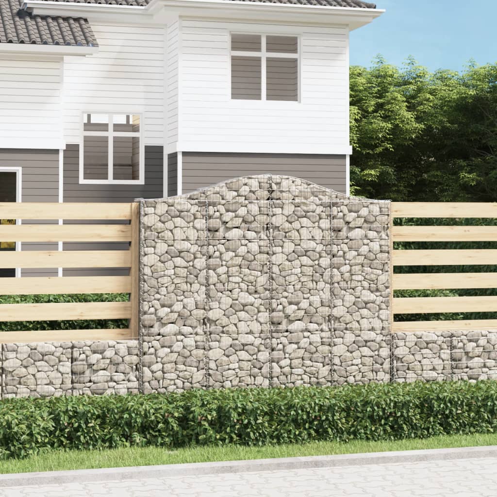 Schanskorven 2 St Gewelfd 200X30X180/200 Cm Ijzer 200 x 30 x 180/200 cm