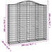 Schanskorven 4 St Gewelfd 200X30X180/200 Cm Ijzer 200 x 30 x 180/200 cm