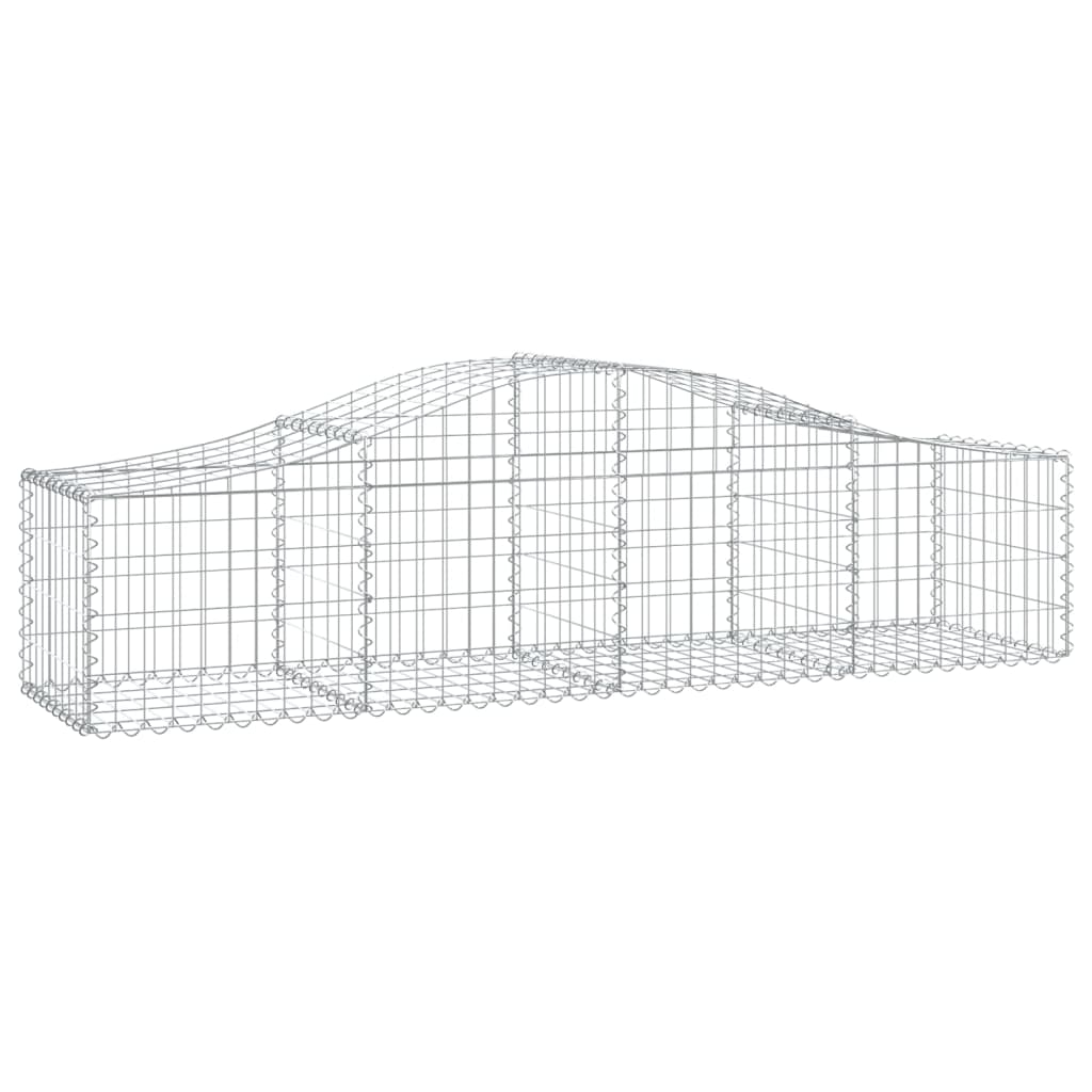 Schanskorven 3 St Gewelfd 200X50X40/60 Cm Gegalvaniseerd Ijzer 200 x 50 x 40/60 cm