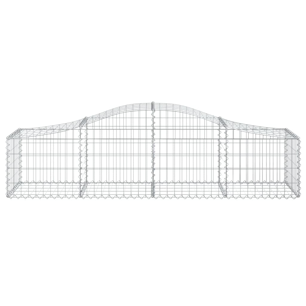 Schanskorven 4 St Gewelfd 200X50X40/60 Cm Gegalvaniseerd Ijzer 200 x 50 x 40/60 cm