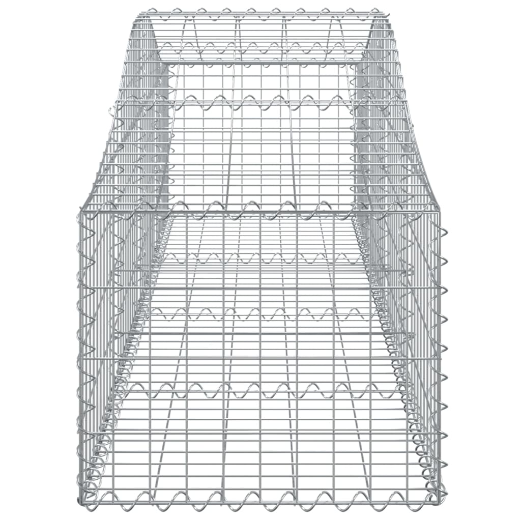 Schanskorven 4 St Gewelfd 200X50X40/60 Cm Gegalvaniseerd Ijzer 200 x 50 x 40/60 cm