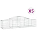 Schanskorven 5 St Gewelfd 200X50X40/60 Cm Gegalvaniseerd Ijzer 200 x 50 x 40/60 cm