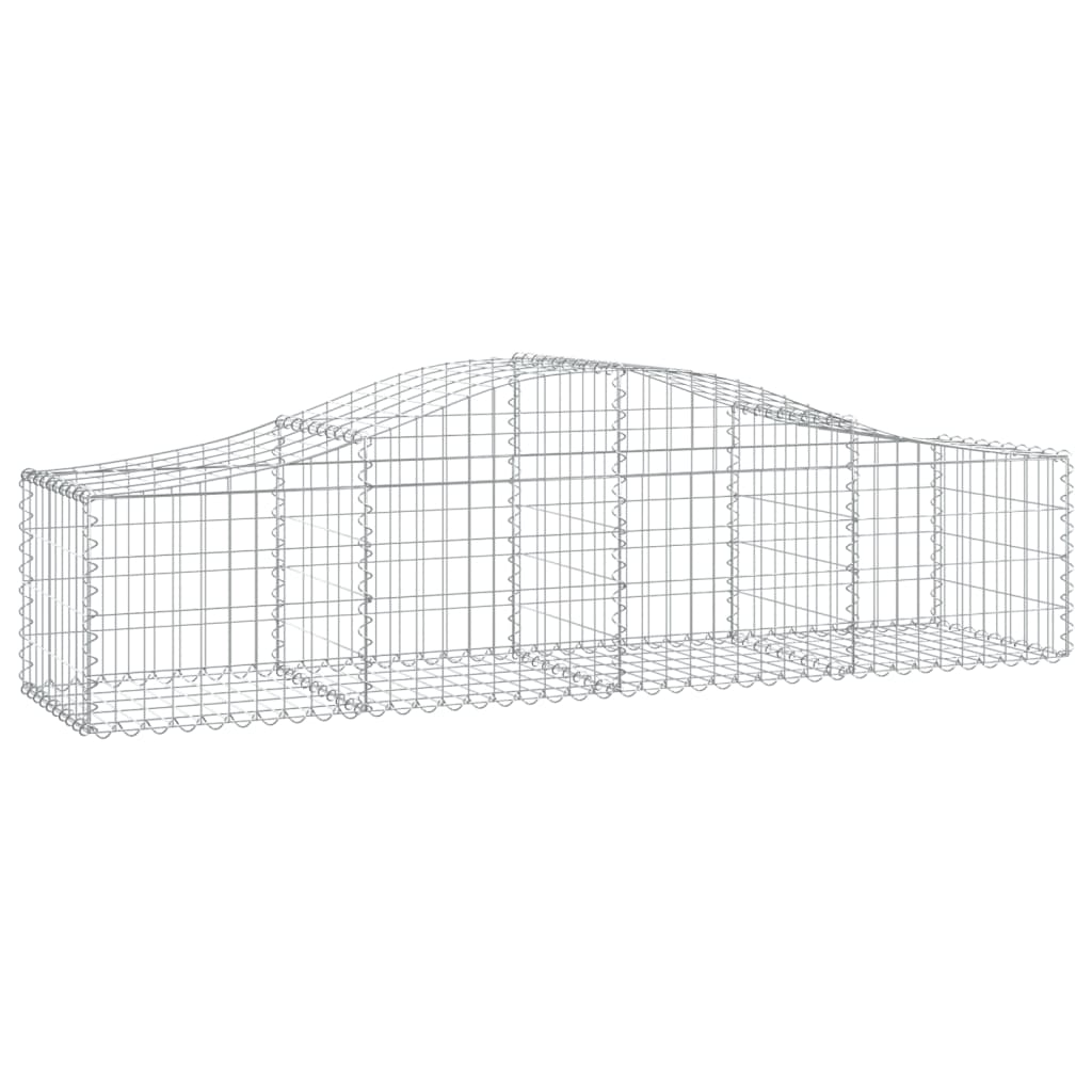 Schanskorven 6 St Gewelfd 200X50X40/60 Cmgegalvaniseerd Ijzer 200 x 50 x 40/60 cm