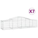 Schanskorven 7 St Gewelfd 200X50X40/60 Cm Gegalvaniseerd Ijzer 200 x 50 x 40/60 cm