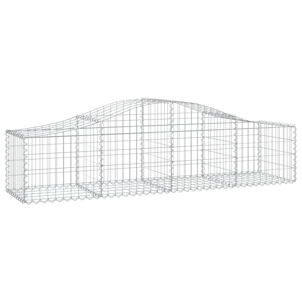 Schanskorven 7 St Gewelfd 200X50X40/60 Cm Gegalvaniseerd Ijzer 200 x 50 x 40/60 cm
