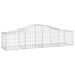 Schanskorven 7 St Gewelfd 200X50X40/60 Cm Gegalvaniseerd Ijzer 200 x 50 x 40/60 cm
