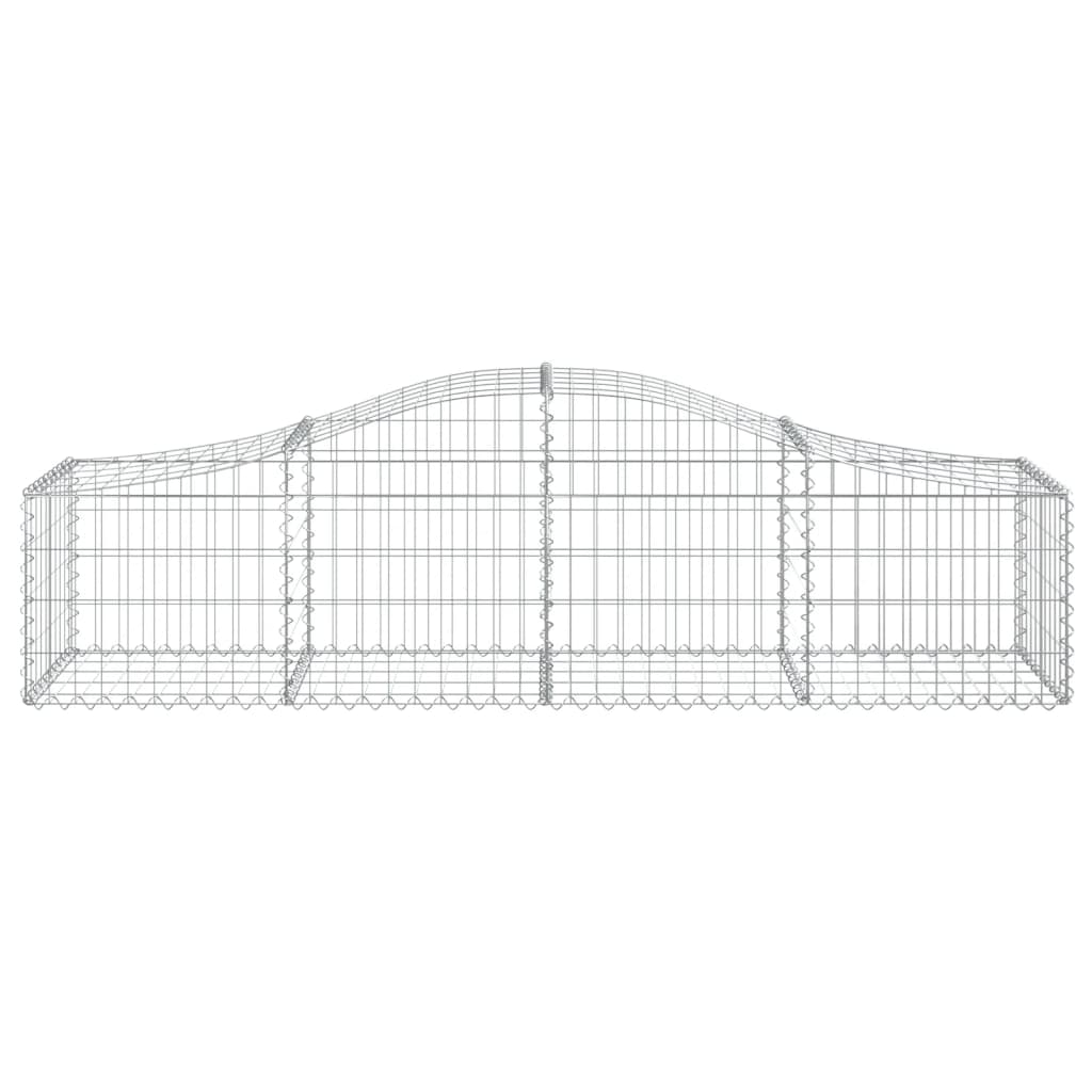 Schanskorven 7 St Gewelfd 200X50X40/60 Cm Gegalvaniseerd Ijzer 200 x 50 x 40/60 cm