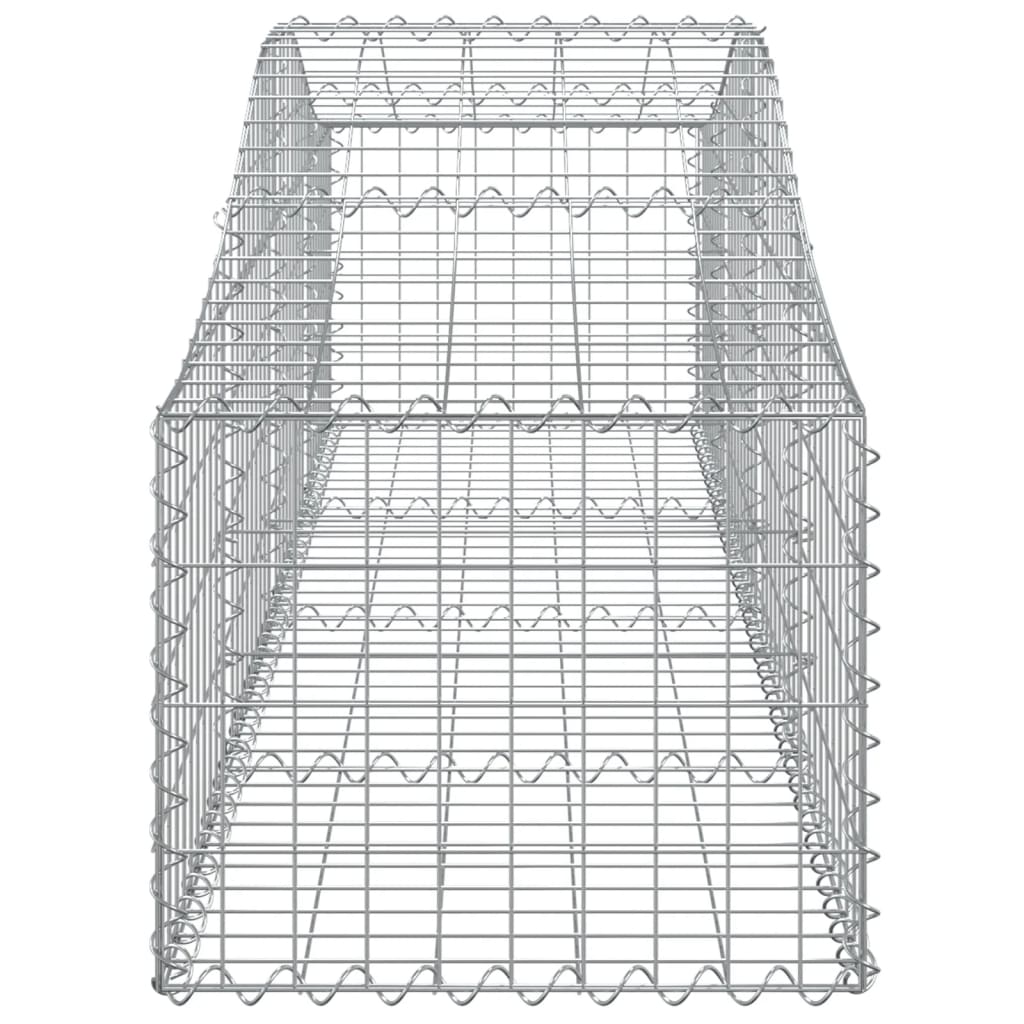Schanskorven 7 St Gewelfd 200X50X40/60 Cm Gegalvaniseerd Ijzer 200 x 50 x 40/60 cm