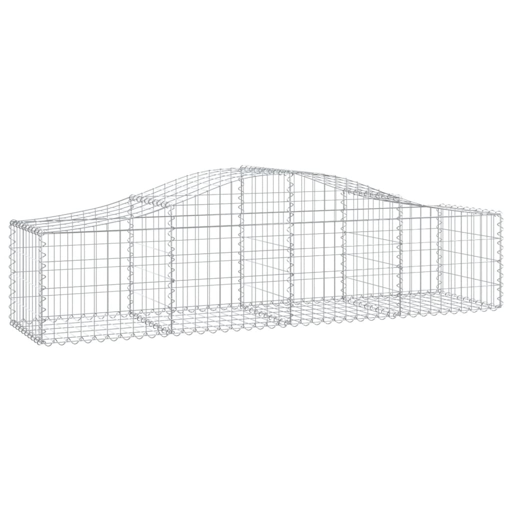 Schanskorven 9 St Gewelfd 200X50X40/60 Cm Gegalvaniseerd Ijzer 200 x 50 x 40/60 cm