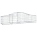 Schanskorven 9 St Gewelfd 200X50X40/60 Cm Gegalvaniseerd Ijzer 200 x 50 x 40/60 cm