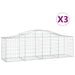 Schanskorven 3 St Gewelfd 200X50X60/80 Cm Gegalvaniseerd Ijzer 200 x 50 x 60/80 cm