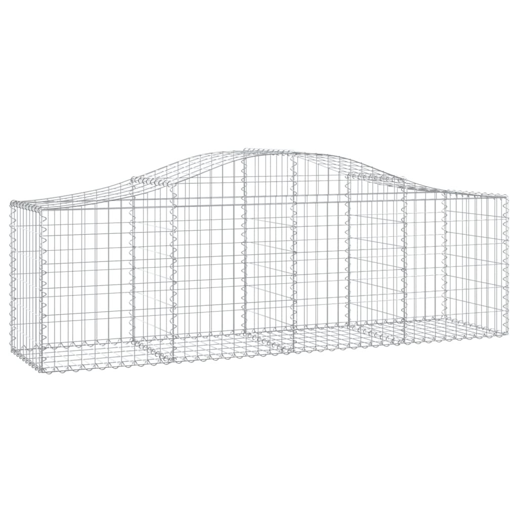 Schanskorven 4 St Gewelfd 200X50X60/80 Cm Gegalvaniseerd Ijzer 200 x 50 x 60/80 cm