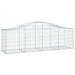 Schanskorven 4 St Gewelfd 200X50X60/80 Cm Gegalvaniseerd Ijzer 200 x 50 x 60/80 cm