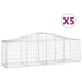 Schanskorven 5 St Gewelfd 200X50X60/80 Cm Gegalvaniseerd Ijzer 200 x 50 x 60/80 cm