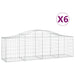 Schanskorven 6 St Gewelfd 200X50X60/80 Cm Gegalvaniseerd Ijzer 200 x 50 x 60/80 cm