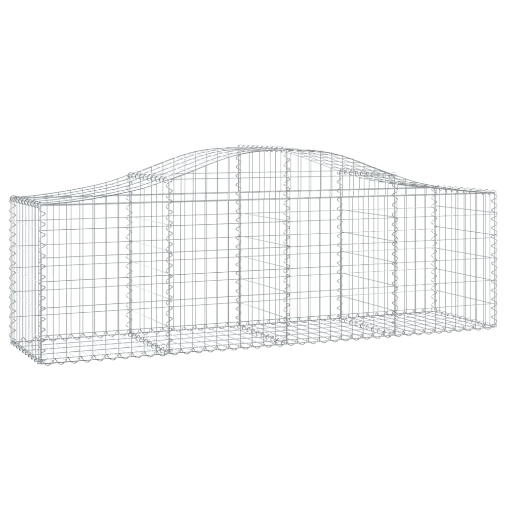 Schanskorven 6 St Gewelfd 200X50X60/80 Cm Gegalvaniseerd Ijzer 200 x 50 x 60/80 cm