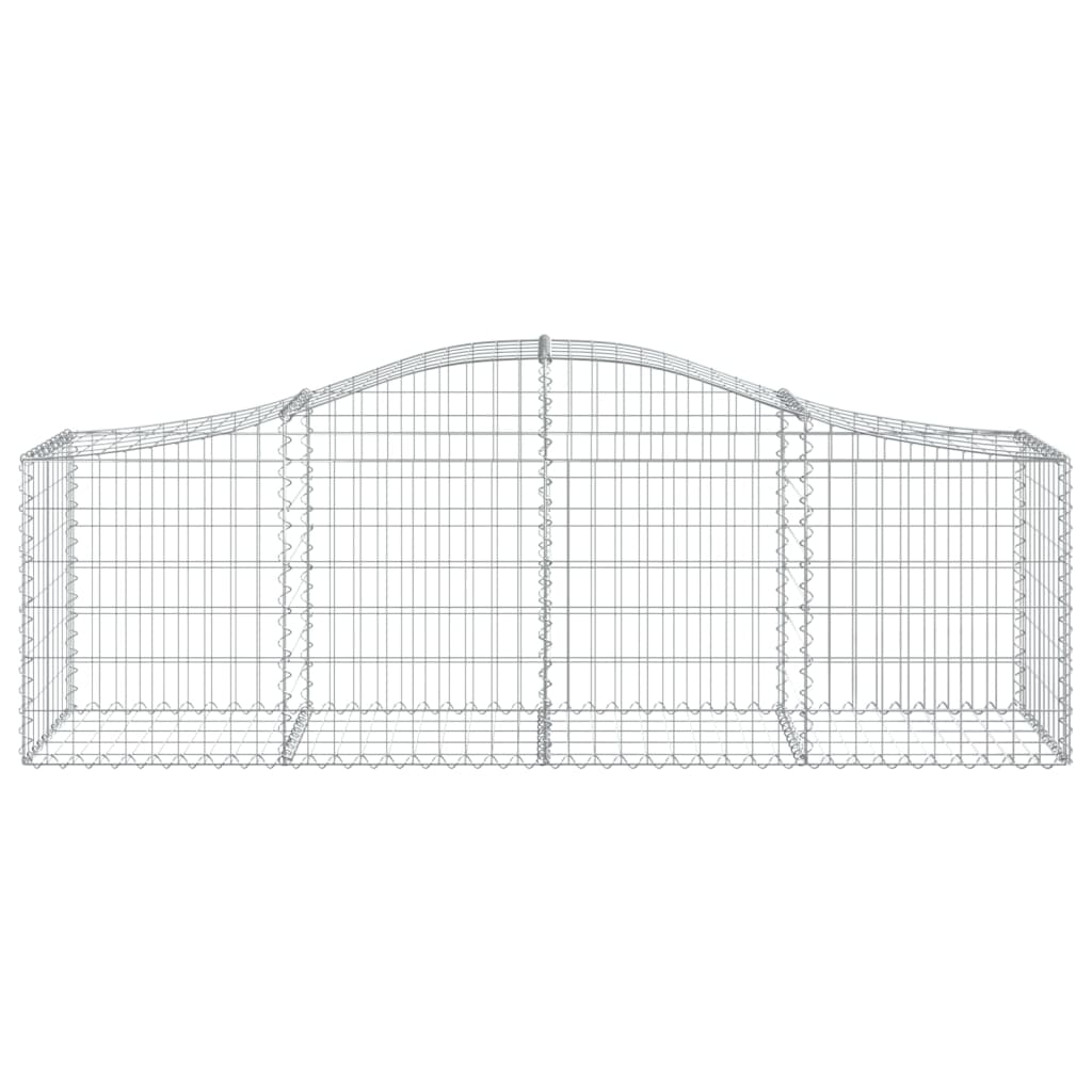 Schanskorven 6 St Gewelfd 200X50X60/80 Cm Gegalvaniseerd Ijzer 200 x 50 x 60/80 cm