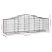 Schanskorven 6 St Gewelfd 200X50X60/80 Cm Gegalvaniseerd Ijzer 200 x 50 x 60/80 cm