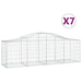 Schanskorven 7 St Gewelfd 200X50X60/80 Cm Gegalvaniseerd Ijzer 200 x 50 x 60/80 cm