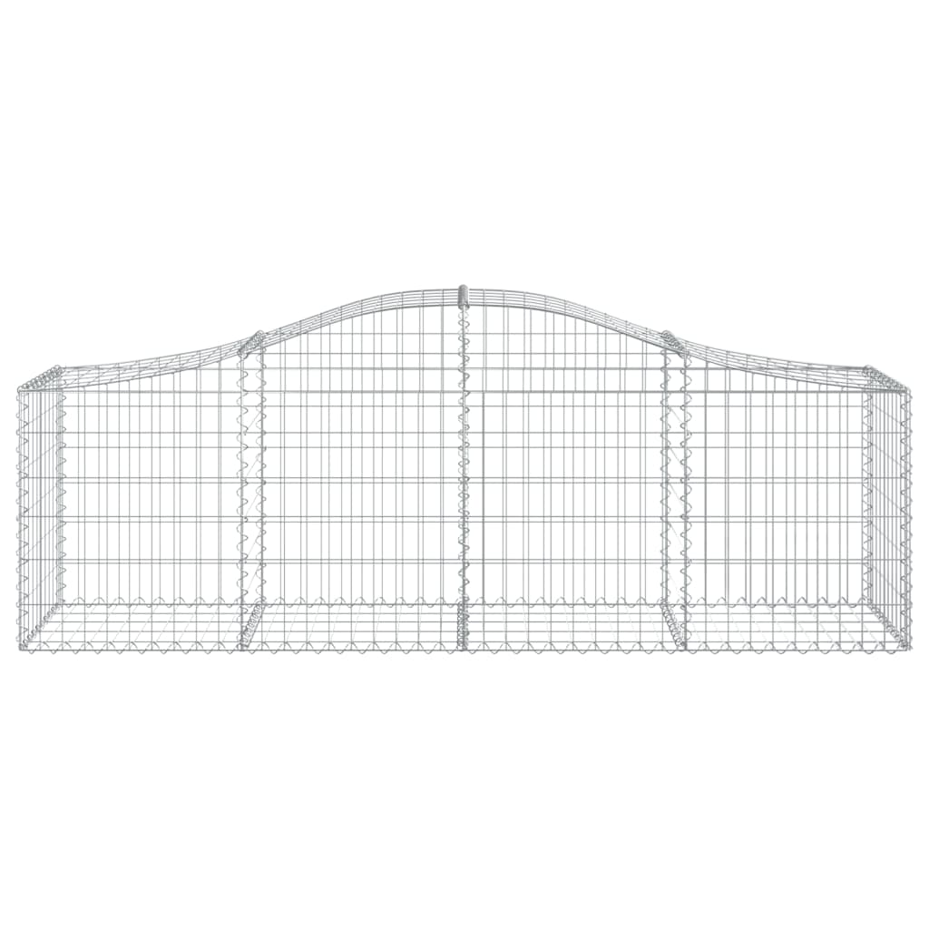 Schanskorven 8 St Gewelfd 200X50X60/80 Cm Gegalvaniseerd Ijzer 200 x 50 x 60/80 cm