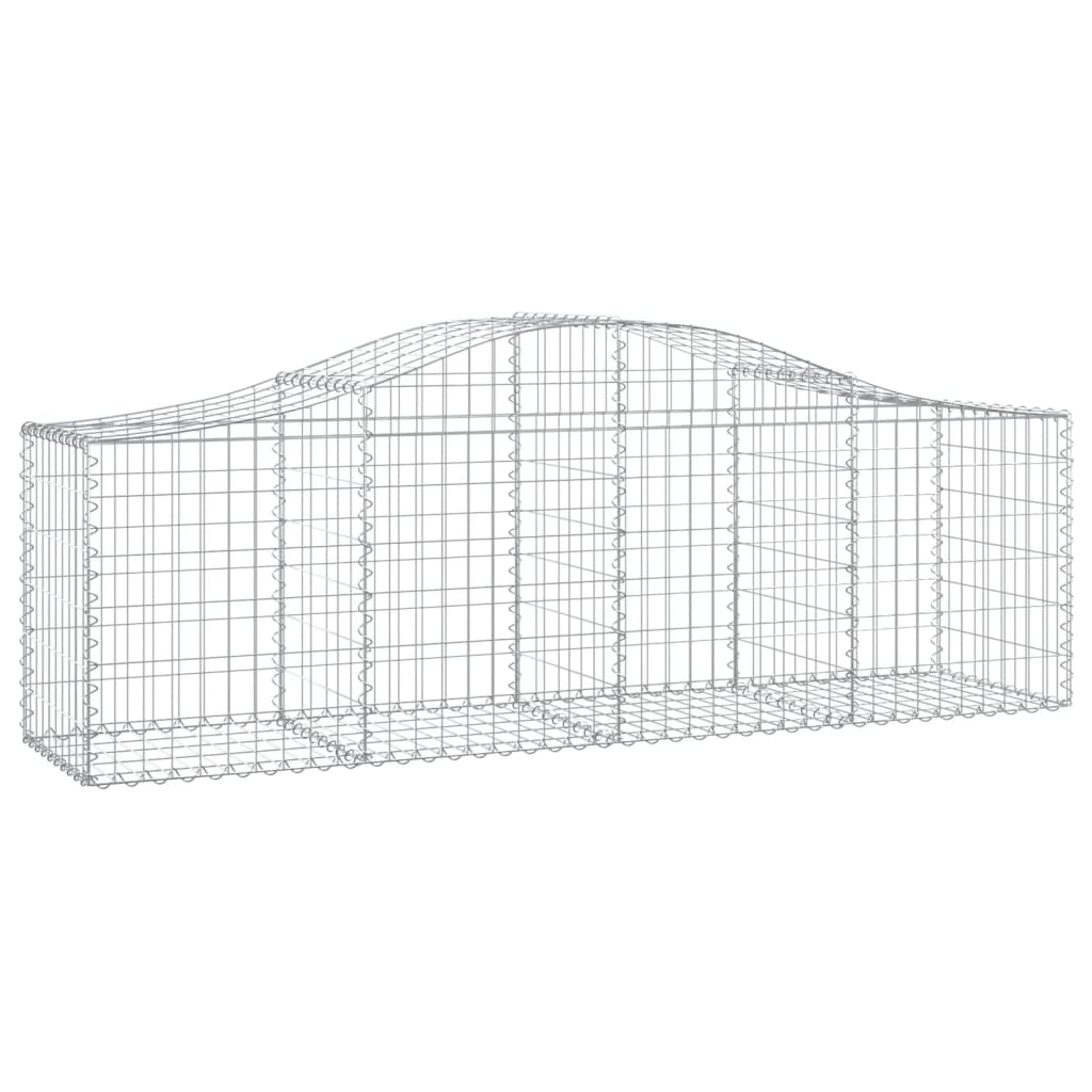 Schanskorven 12 St Gewelfd 200X50X60/80 Cm Gegalvaniseerd Ijzer 200 x 50 x 60/80 cm