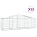 Schanskorven 13 St Gewelfd 200X50X60/80 Cm Gegalvaniseerd Ijzer 200 x 50 x 60/80 cm