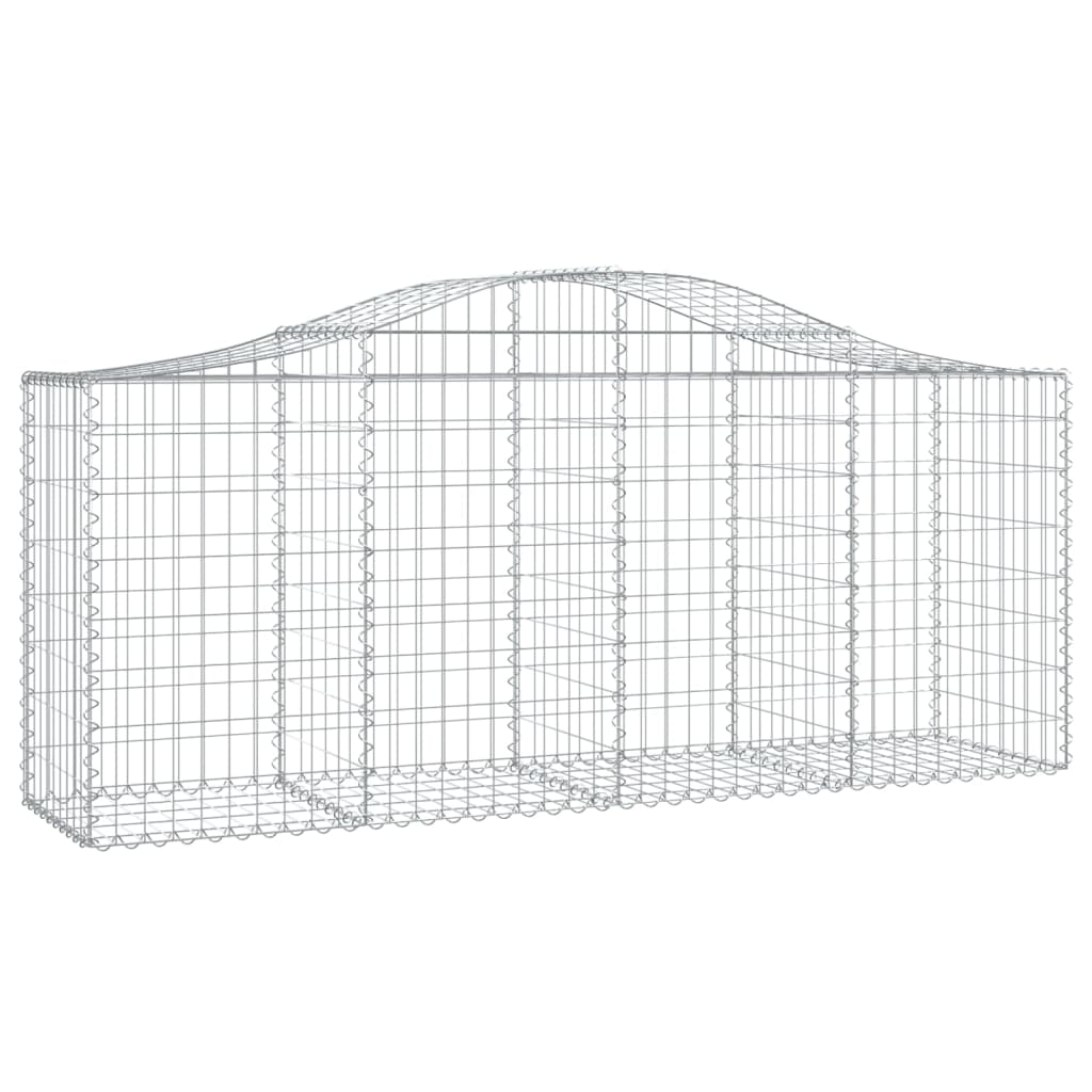Schanskorven 2 St Gewelfd 200X50X80/100 Cm Gegalvaniseerd Ijzer 200 x 50 x 80/100 cm