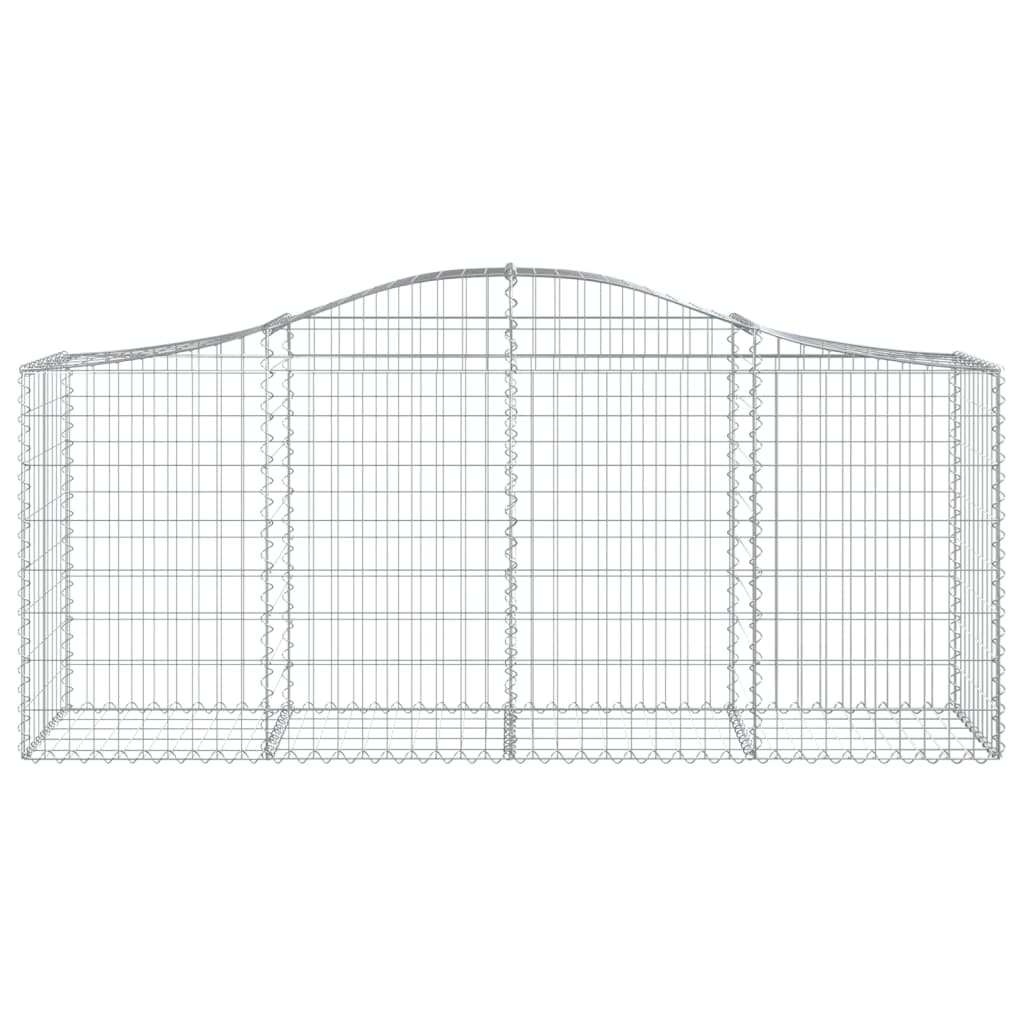 Schanskorven 4 St Gewelfd 200X50X80/100 Cm Gegalvaniseerd Ijzer 200 x 50 x 80/100 cm