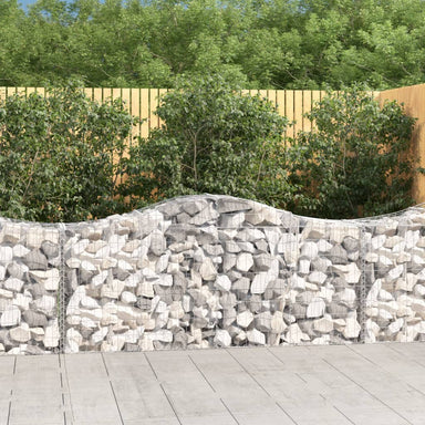 Schanskorven 4 St Gewelfd 200X50X80/100 Cm Gegalvaniseerd Ijzer 200 x 50 x 80/100 cm