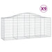 Schanskorven 9 St Gewelfd 200X50X80/100 Cm Gegalvaniseerd Ijzer 200 x 50 x 80/100 cm