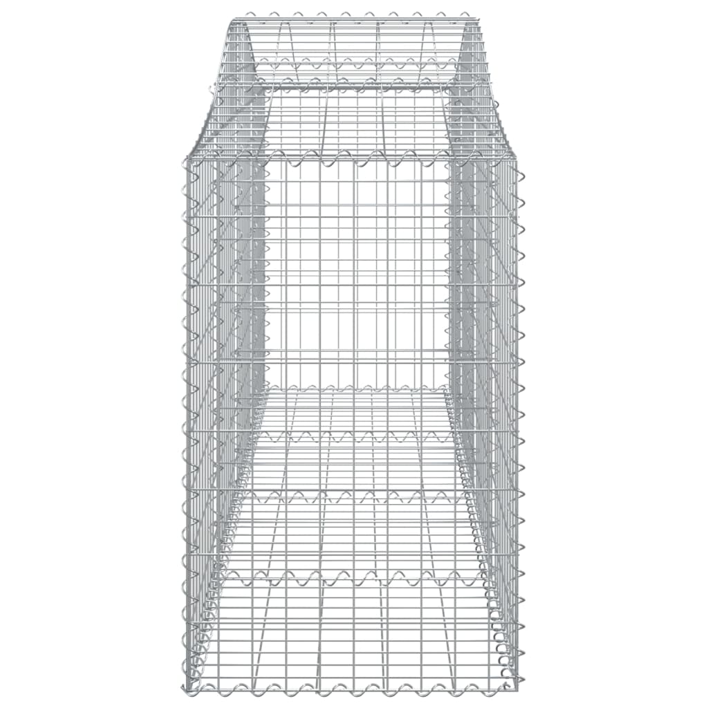 Schanskorven 9 St Gewelfd 200X50X80/100 Cm Gegalvaniseerd Ijzer 200 x 50 x 80/100 cm