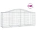 Schanskorven 11 St Gewelfd 200X50X80/100 Cm Ijzer 200 x 50 x 80/100 cm