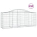 Schanskorven 15 St Gewelfd 200X50X80/100 Cm Ijzer 200 x 50 x 80/100 cm