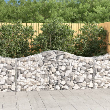 Schanskorven 20 St Gewelfd 200X50X80/100 Cm Ijzer 200 x 50 x 80/100 cm