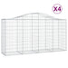 Schanskorven 4 St Gewelfd 200X50X100/120 Cm Ijzer 200 x 50 x 100/120 cm